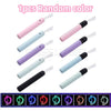 A set of 12 LED fiber optic dance whips in various random colors and designs.