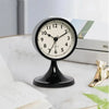 Nordic Metal Round Alarm Clock with Silent Movement and Nightlight