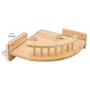 Wall-Mounted Wooden Cat Climbing Shelf with Sisal Scratching Post