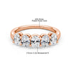 Oval Moissanite Five-Stone Ring in Solid 14K Yellow Gold