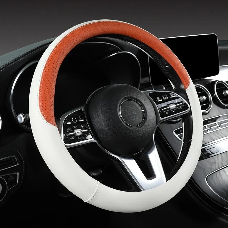 Perforated Nappa Leather Steering Wheel Cover