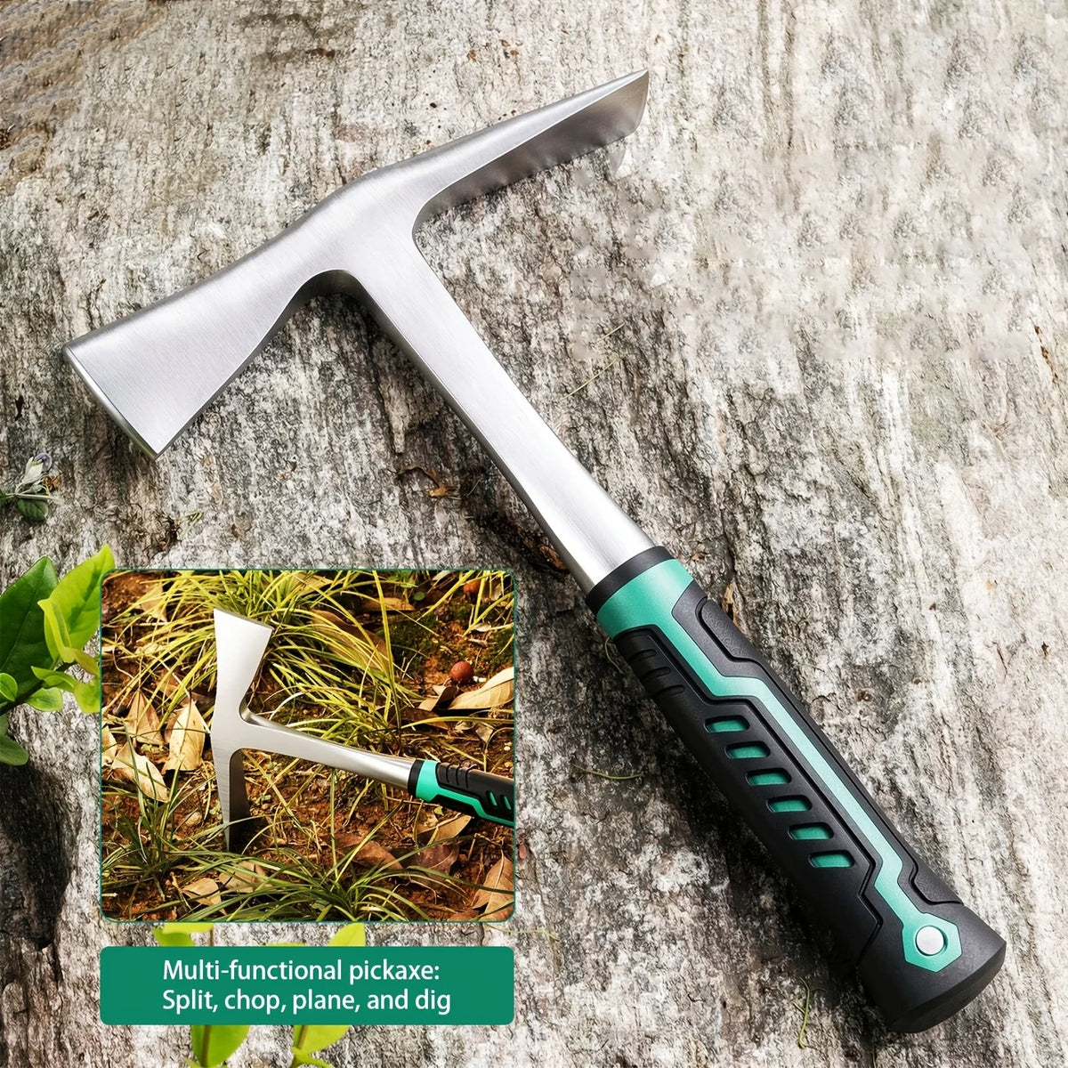 Outdoor Pickaxe with Ergonomic Non-Slip Handle
