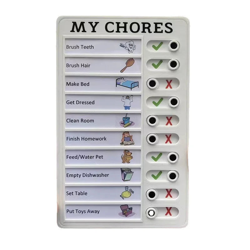 Reusable Kids Chore Chart with Daily Task Checklist