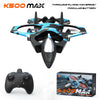 K500 MAX drone with modular battery and remote control controller shown in a top-down view