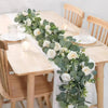 Artificial Eucalyptus Vine Garland with Roses and Gypsophila
