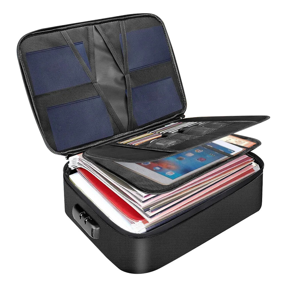 Fireproof Document Organizer with Combination Lock