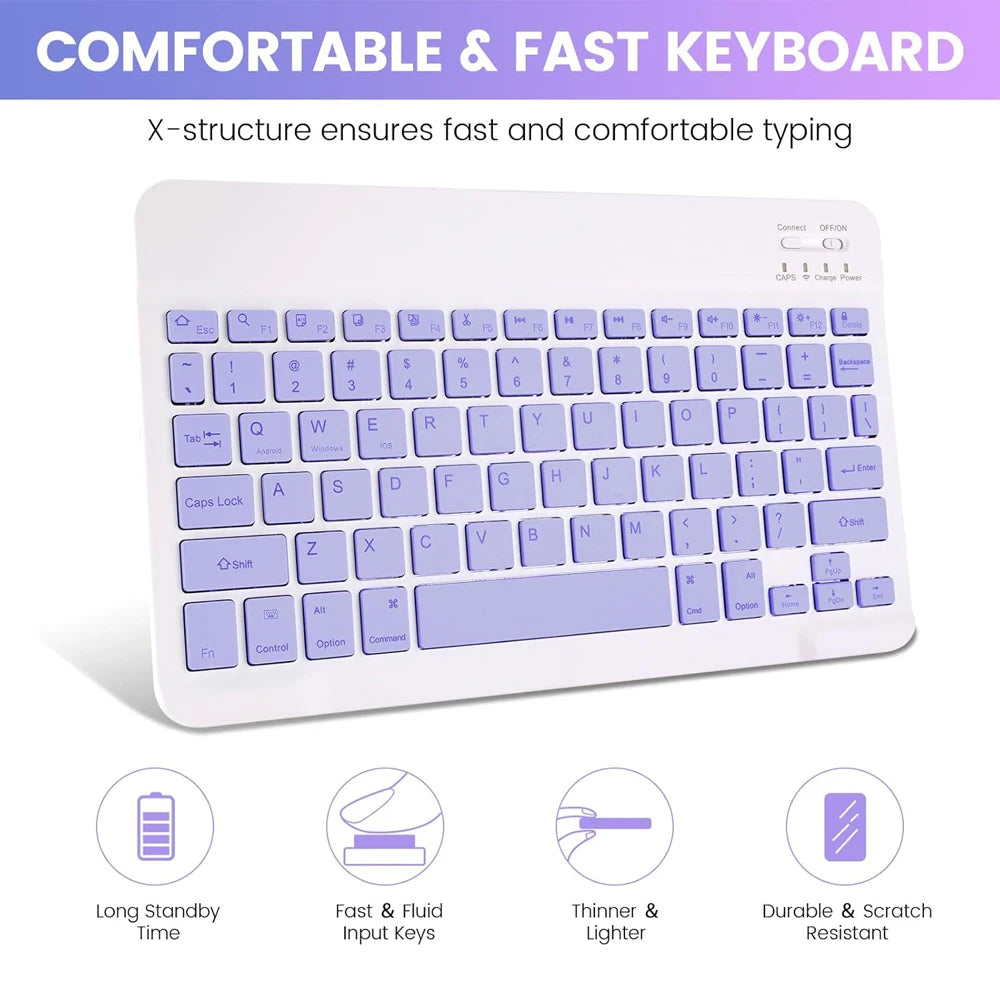 Detachable Keyboard Case for iPad 10th Gen and iPad 11th Gen (A16)