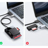 4-in-1 USB 3.0 Card Reader with USB-C Adapter