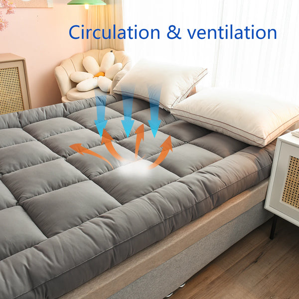 Extra-Plush Mattress Topper with Deep Elastic Pockets