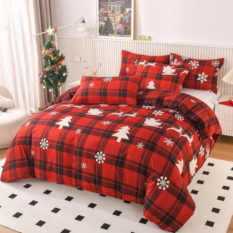 Festive Christmas Duvet Cover Set with Pillowcases