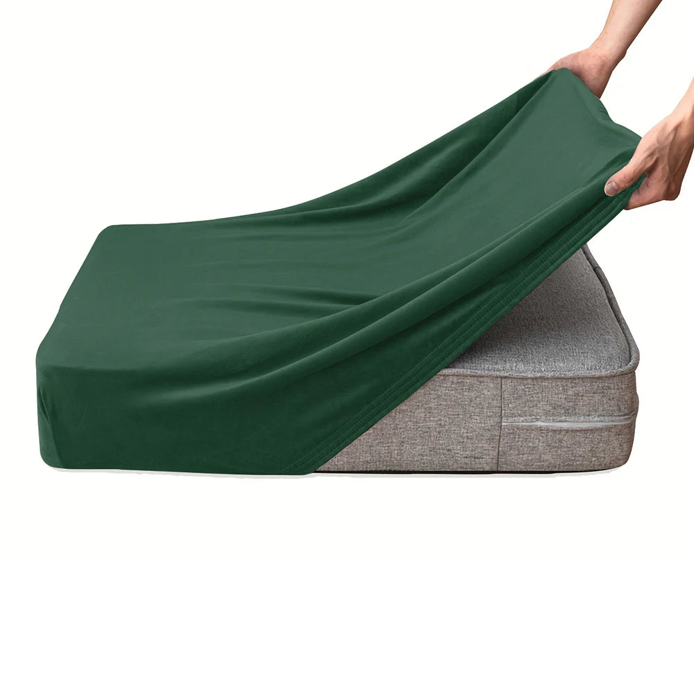 Stretchy Velvet Sofa Cushion Covers – Anti-Slip & Machine Washable