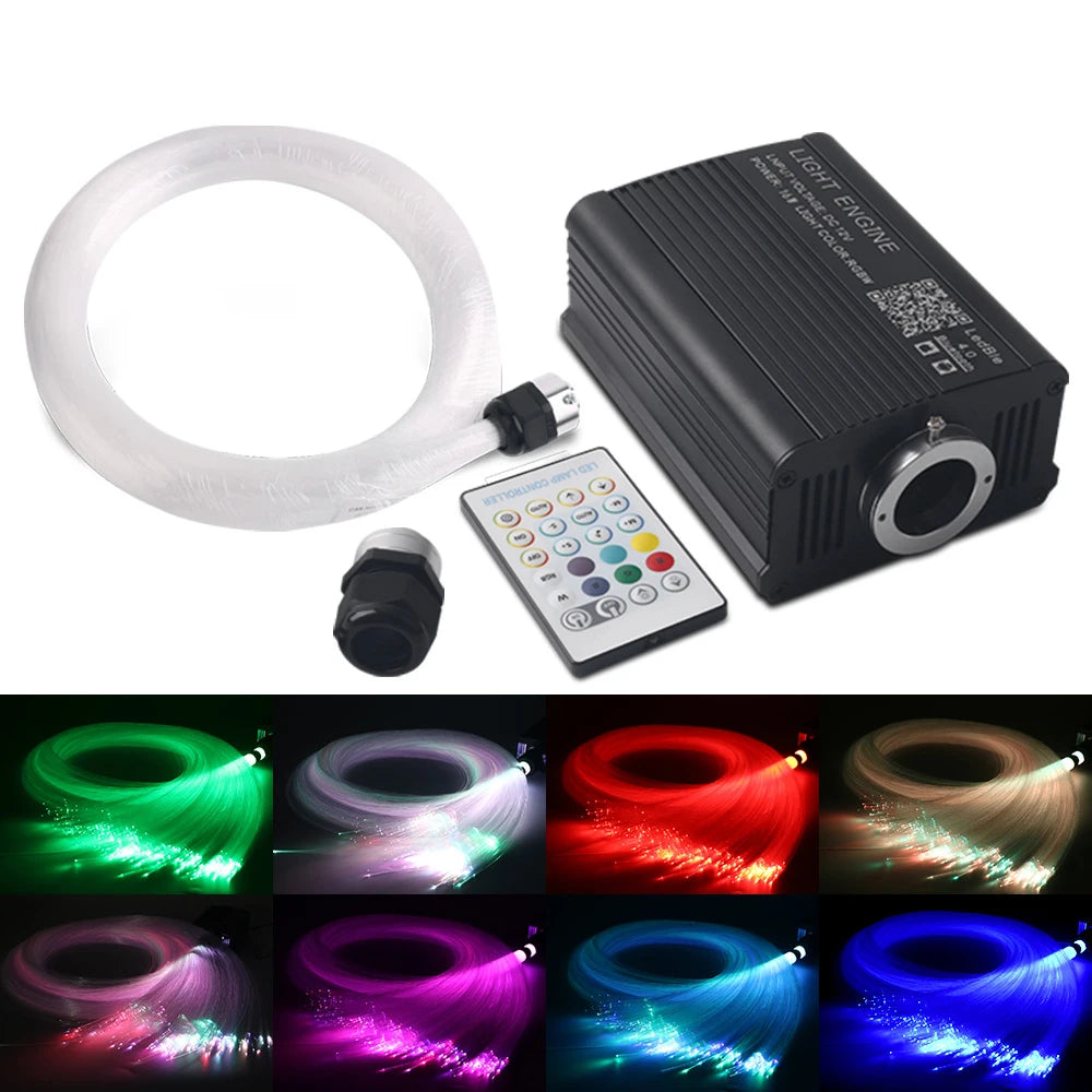 16W Starry Sky Fiber Optic Car Ceiling Light with Music Sync