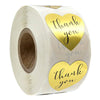 Gold Thank You Stickers for Gift Packaging and Envelope Seals