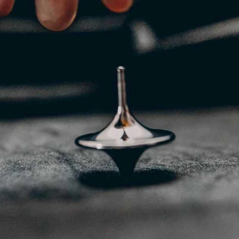 Silver Metal Fidget Spinning Top Gyroscope for Stress Relief