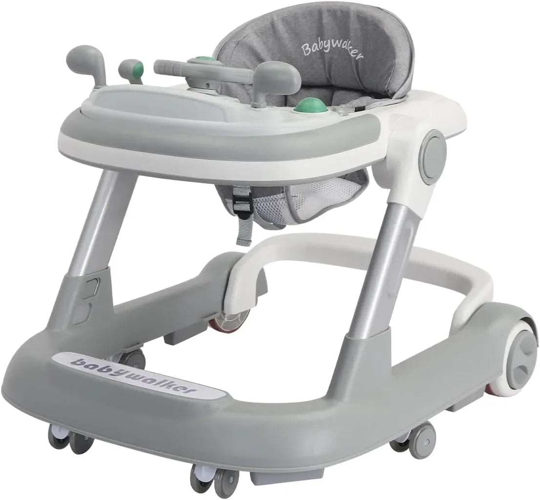 2-in-1 Convertible Baby Walker with Removable Activity Tray