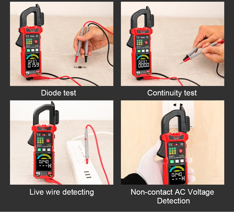 Professional Auto-Ranging Clamp Meter with True RMS and NCV
