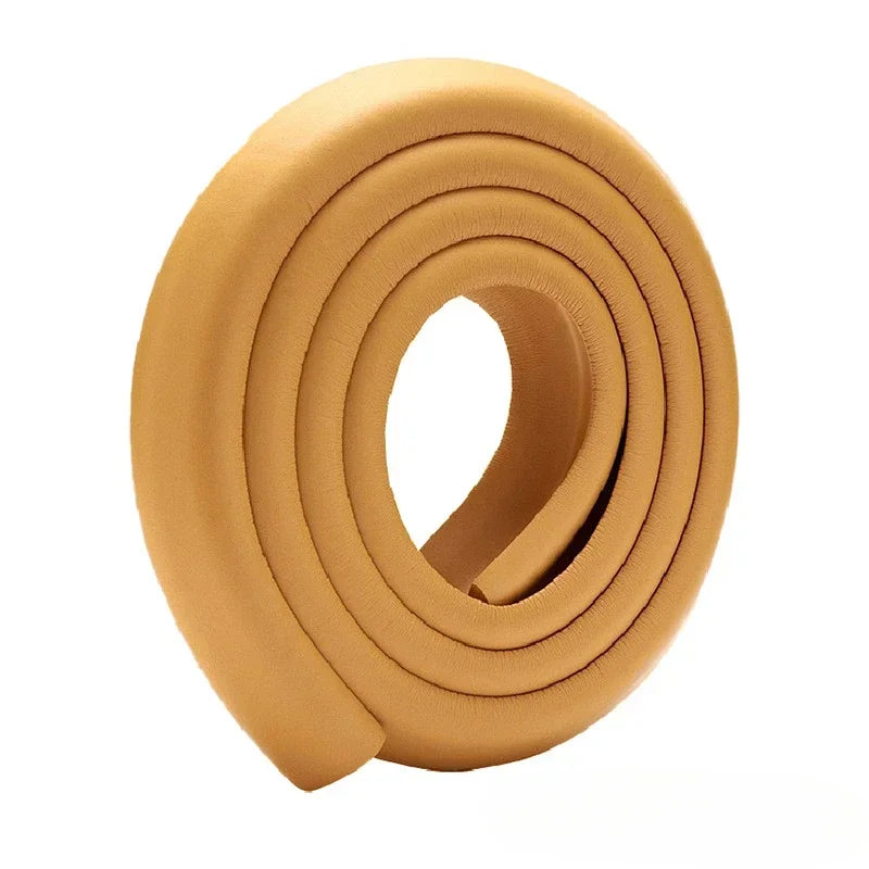 Roll of tan Soft NBR table edge and corner guard bumper strips