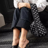 Black Rivet Shoulder Bag with Motorcycle Edge