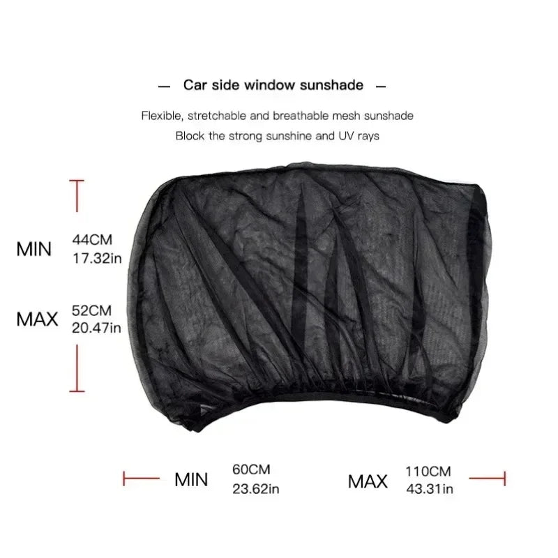 Car Side Window Mesh Sunshade Set – UV Protection & Heat Reduction