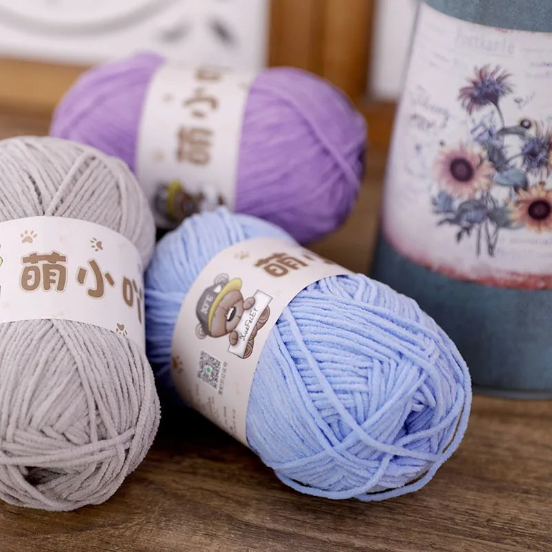 Matte Chenille Yarn for Crochet and Knitting