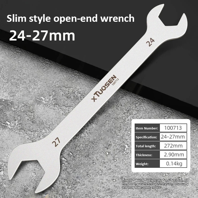 Ultra-Thin Dual-End Open Wrench for Tight Spaces