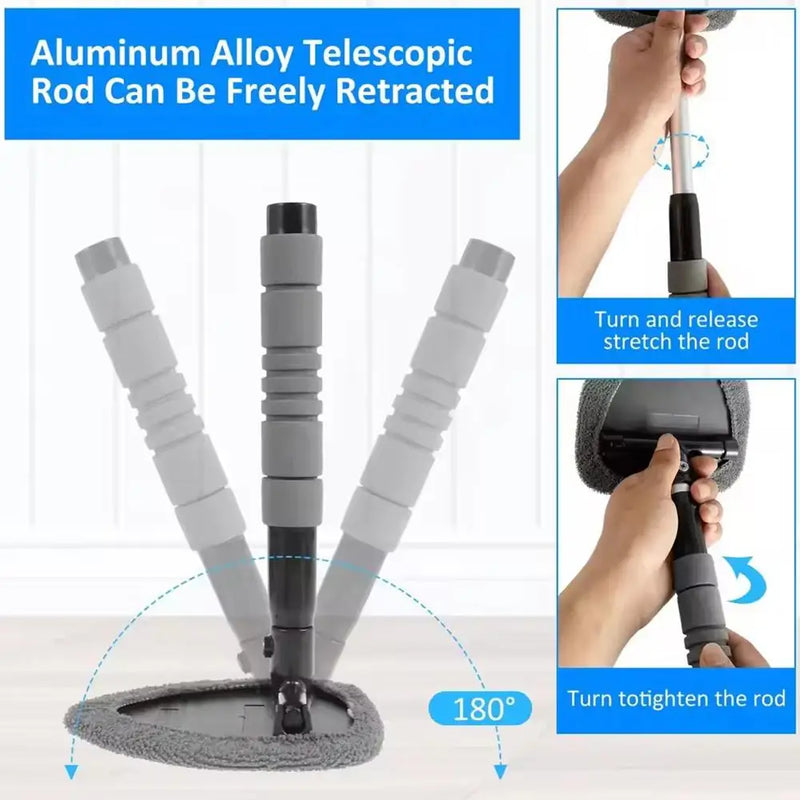 Extendable Telescopic Window Cleaner with Spray Bottle