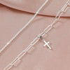 Dainty CZ Anklet with Layered Chain Design