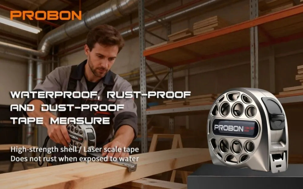 PROBON High-Precision Retractable Tape Measure