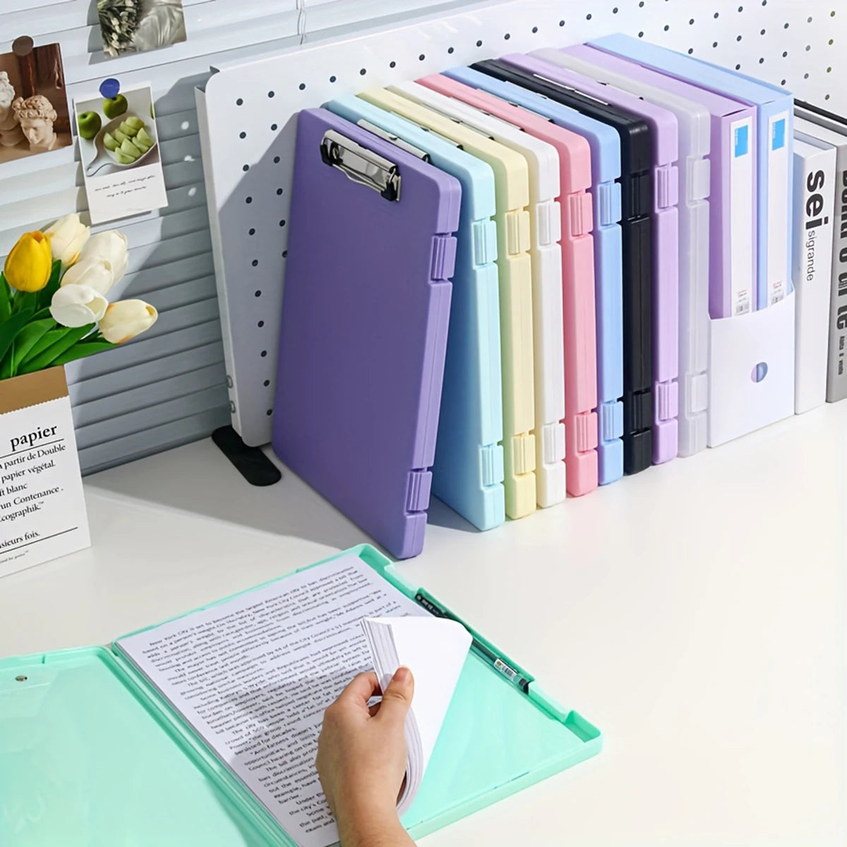 2-in-1 A4 Writing Board & Document Storage Box