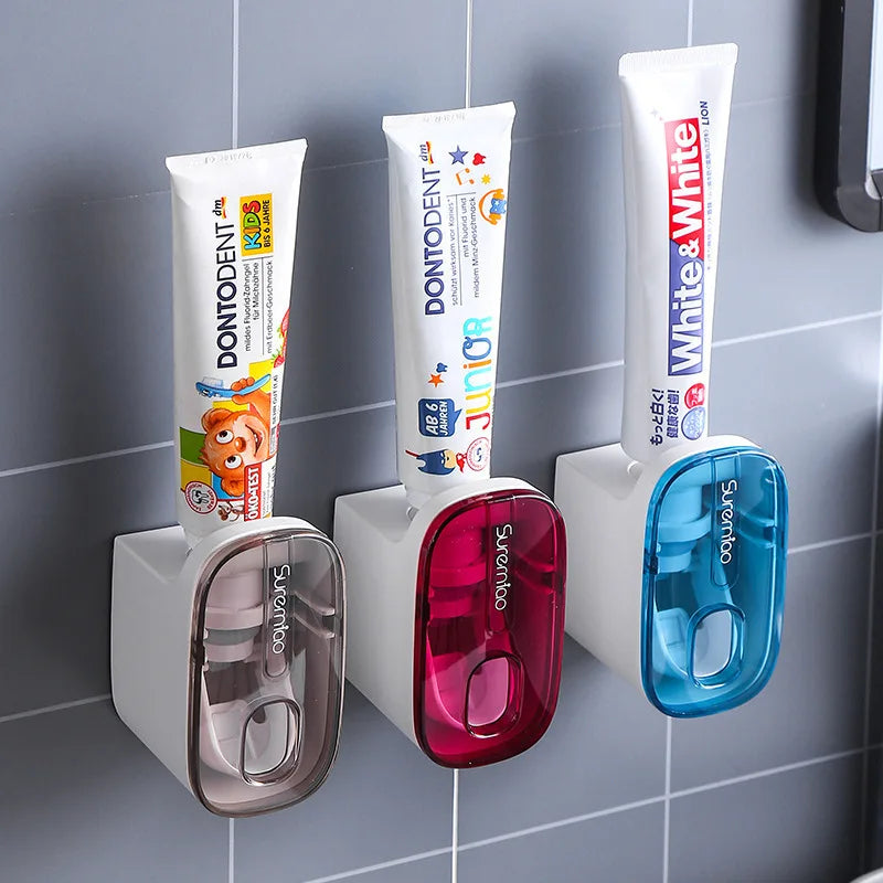 Wandhalter für Zahnbürsten mit automatischer Paste-Dispenser
