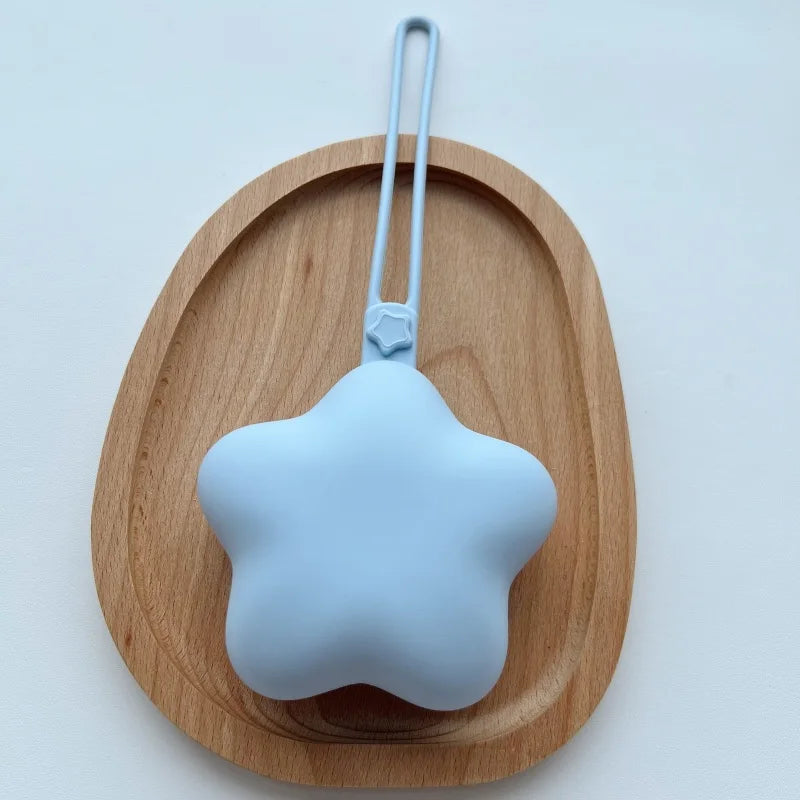 Star Silicone Pacifier Storage Box with Stroller Hanging Strap