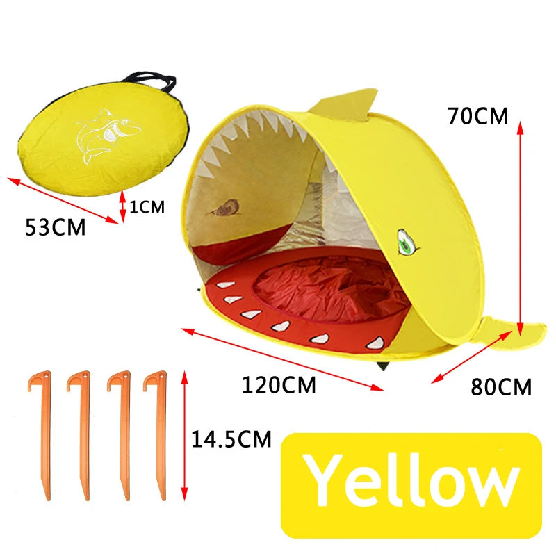 Pop-Up Beach Tent with Built-In Splash Pool for Kids