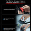 Instructions for using a strong magnetic car phone holder with a protective film and suction cup.