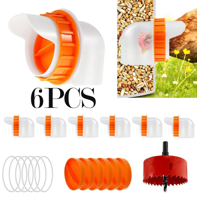 DIY Gravity Chicken Feeder Kit with Rain Cover