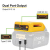 USB & Type-C Power Bank Adapter for DeWalt 20V/18V Li-ion Batteries