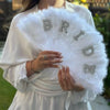 Elegant White Feather Fan for Weddings and Bridal Events