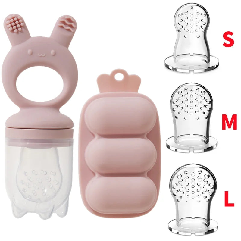 BPA-Free Silicone Baby Food Feeder and Popsicle Mold Set