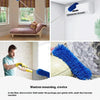 Extendable microfiber duster with two heads used for cleaning high ceilings and fans.