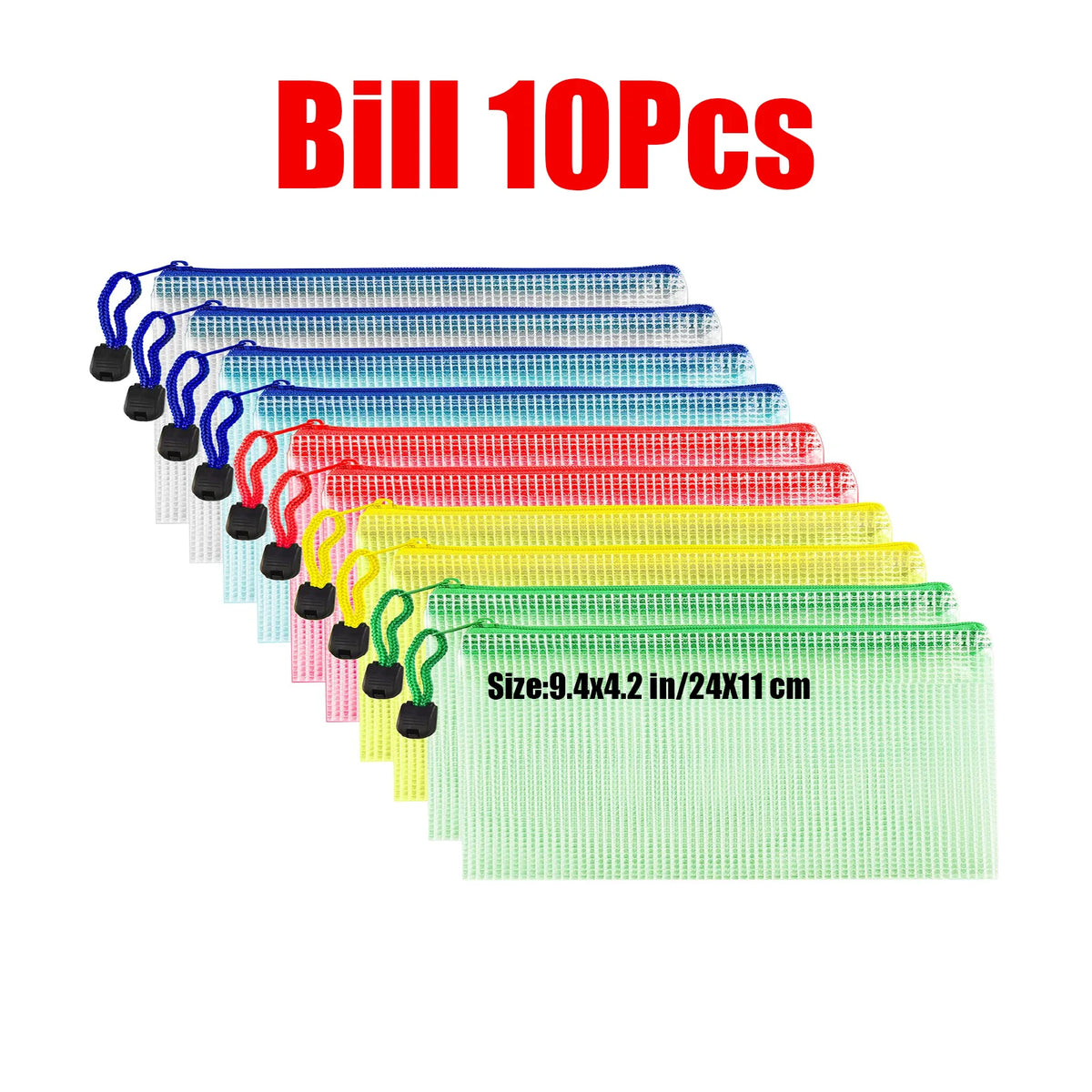 Clear Waterproof Zipper Document Organizer