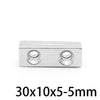 Rectangular Neodymium Block Magnets with Countersunk Holes
