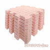 Eight interlocking pink foam play mats for babies and toddlers