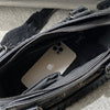 Vintage PU Leather Tote Bag with Crossbody Strap