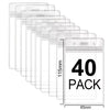 A stack of forty clear waterproof ID card holders with lanyard slots shown in a line.