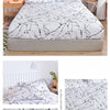 Non-Slip Fitted Sheet with Elastic Edges – Geometric Print, Soft Cotton Feel
