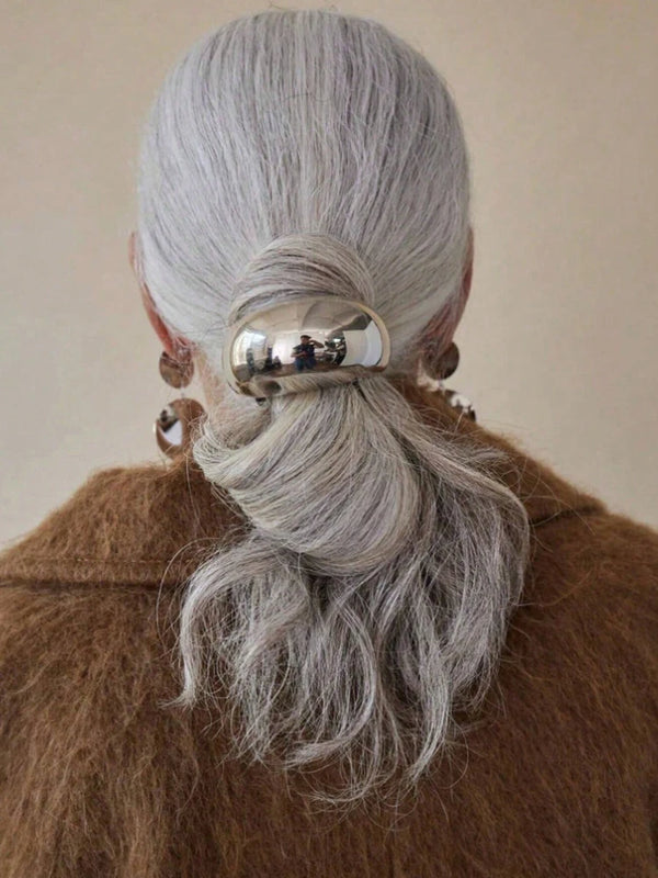 Geometric Metal Ponytail Scrunchie