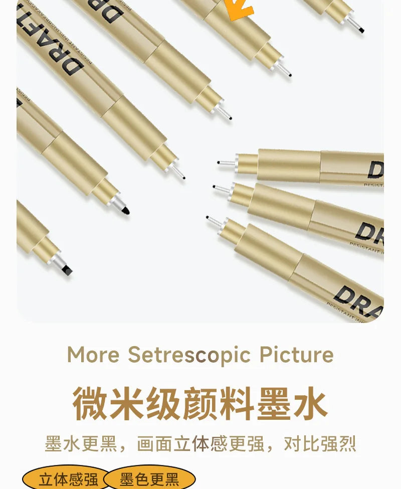 Manga Fineliner Pen Set for Sketching and Drawing