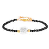 Natural Stone Bead Bracelet with Adjustable Lace-Up Closure