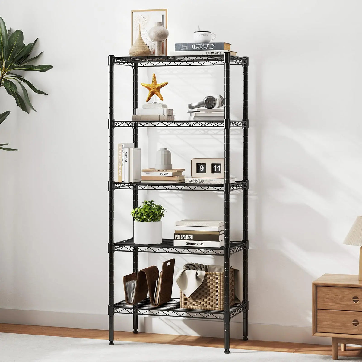 3-5 Tier Heavy-Duty Metal Storage Shelving Unit