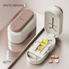Portable Pill Cutter and Storage Box with Dustproof Lid