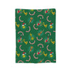 Grinch-Themed Coral Fleece Throw Blanket
